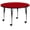 Red, variant on Emma + Oliver Mobile 48" Round Grey Thermal Laminate Preschool Activity Table