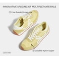 thumbnail image 4 of LUCKY STEP Stylish Retro Casual Comfortable Running Walking Shoes,Light Yellow&White,Womens, 4 of 11