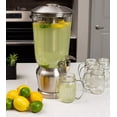 thumbnail image 3 of BirdRock Home 1.5 Gallon Stainless Steel Beverage Dispenser with Ice Container, Stand & Spigot | Round | BPA Free Clear Acrylic, 3 of 9