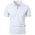 thumbnail image 4 of pstuiky camiseta de hombre, Camiseta informal de manga corta con cuello redondo y solapa de color liso para hombre camisas casuales para hombre xxxl, 4 of 4