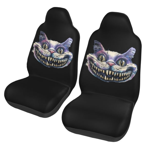 KAKALAD Smile Of A Cheshire Cat 01 Car Accessories Seat Covers Set Vehicle Seat Covers Universal Front Seats Protector 2 Pcs
