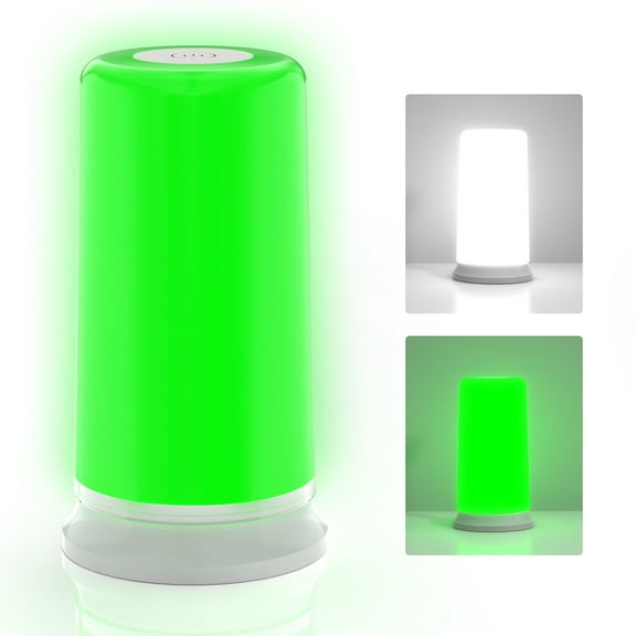 KTS Green Light Therapy Lamp For Migraines, Headaches, Insomnia, Photosensitivity, Anxiety, Green Narrow Band Leds. Soft Green & White Mode, Dimmable Therapy Lamp