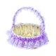 thumbnail image 2 of Cesta de flores para boda, cestas tejidas, portátil, hermosa cesta de flores para niña, de mano, para fiestas, bodas, eventos y ocasiones especiales. Púrpura, 2 of 8