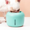 thumbnail image 3 of Fuente de agua para mascotas de 2,5 l con doble cuenco, dispensador de agua con alimentador automático (verde) Likrtyny Para estrenar, 3 of 9