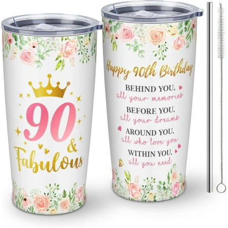 

90th Birthday Gifts for Women 90 Year Old Birthday Gifts Best Gifts for 90 Year Old Woman 1934 Birthday Gifts Birthday Gifts for Turning 90 90th Gifts Ideas for Women Tumbler 20 oz