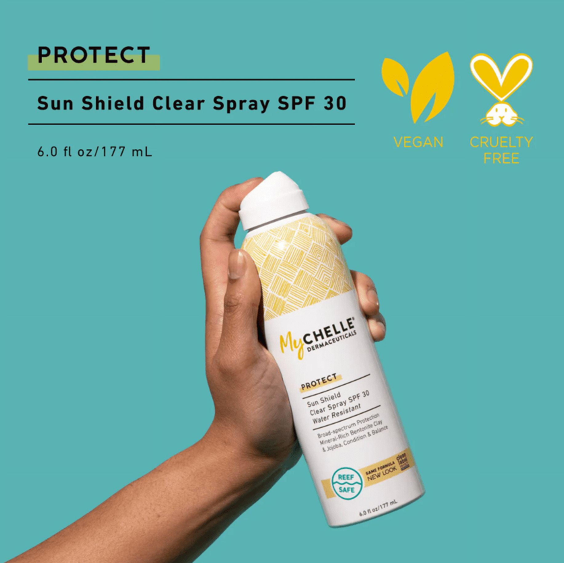 MyChelle Sun Shield Clear Spray SPF 30, 6 Oz