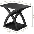 thumbnail image 2 of End Side Table, Modern End Table with Storage Shelf, X-Design Side Table Living Room, 2 of 7