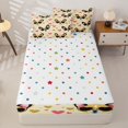 thumbnail image 4 of Homewish Kawaii Corgi Dog Zipper Queen Comforter Set with Fitted Sheet and 2 Pillowcases,Cartoon Animal Zipper Bedding Set,Pink Gold Love Print Decor,Polkadot Reversible,4pcs, 4 of 8