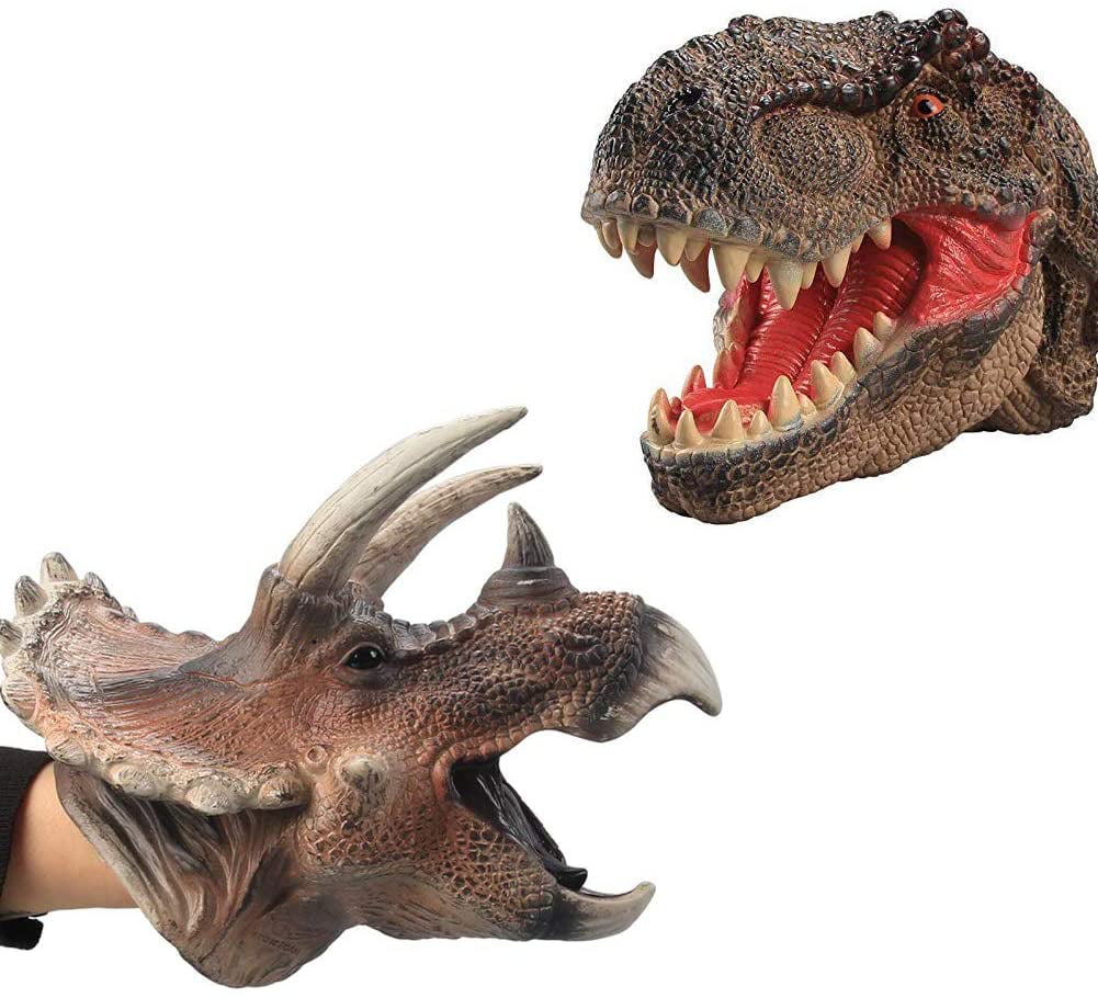 T-Rex & Triceratops Dinosaur Rotating Music Box Kid Gift Prehistoric 