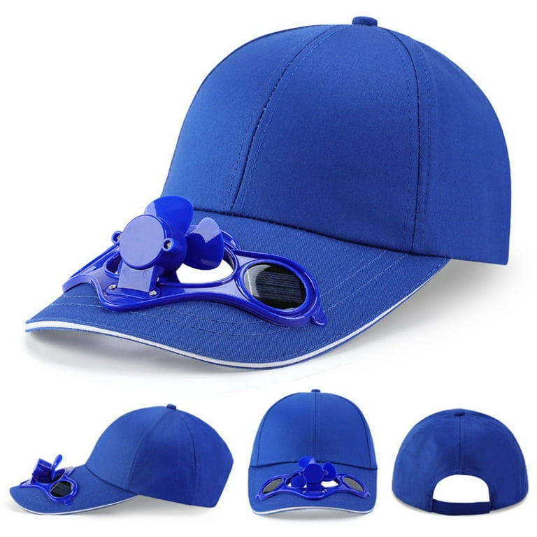 HGYCPP Summer Solar Panel Powered Cooling Fan Baseball Cap Outdoor Peaked  Sun Visor Hat 