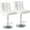 White, variant on Sybels 2-Pack Adjustable Swivel Bar Stools, Armless PU Leather Counter Height Stools with Back,Black