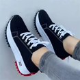 thumbnail image 1 of 2023 Nuevo Tommy Grueso Fondo De Encaje Hasta La Parte Superior Baja Zapatos De Lona De Las Mujeres De La Moda De Tacón Medio Antideslizante Al Aire Libre Deportivos, 1 of 4