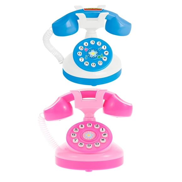 2 piezas de teléfono de plástico de juguete para niños, juguete educativo para aprender, miniteléfono