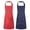 Red,Blue, variant on AOWOO 2Pack Stripes Kids Apron with 2 Pockets, Cooking Aprons for Boys and Girls Ages 6-10, Waterproof Cotton Art Smock for Adjustable Baking Painting Crafts Apron