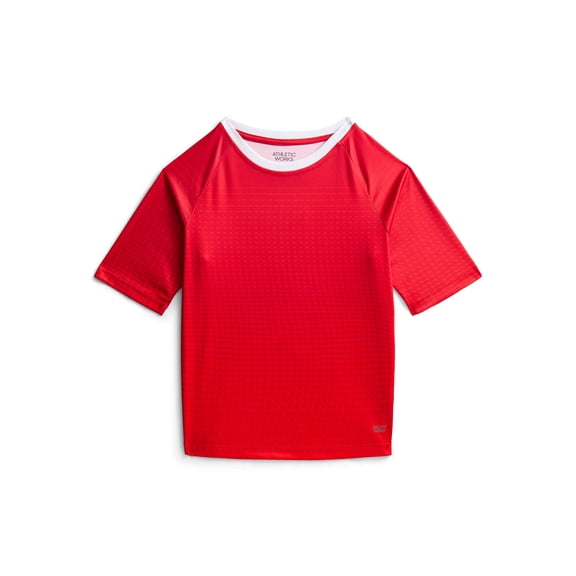 Athletic Works Boys Soccer Jersey Tee with Short Sleeves, Sizes XS-XXL