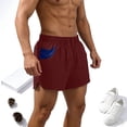 thumbnail image 2 of Bovxnpu Mens Casual Shorts Beach Running Sports Shorts, Men's Solid 3 Inch Athletic Shorts With Elastic Waist For Gym Beach Fitness Shorts, 2 of 9