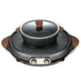 thumbnail image 4 of Intexca Barbecue Électrique Portable Multifonction Poêle à Griller Fondue Chinoise avec Séparateur, 4 of 6