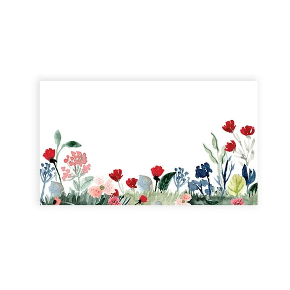 Koyal Wholesale Watercolor Garden Place Cards for Wedding Party Tables, Seating Name Place Cards for Holders, 60 Pack