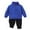 ZL Blue, variant on Boys Outfits Kids Sweat Suit Fall Winter Color Contrast Long Sleeve Hoodie Pants Set Toddler Boys Clothes Blue 18 Months-24 Months