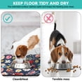 thumbnail image 3 of Tropical Large Floral Dog Bowl Mat - Pet Food Mat with Leaves and Flower Design, Absorbent & Non-Slip, 3 of 3