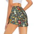 thumbnail image 3 of Disketp Cute Animal Forest Print Women's Shorts Workout Shorts for Athletic Gym Running Shorts with Phone Pockets XX-Large, 3 of 8