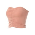 thumbnail image 3 of MixMatchy Women's Ruched Front Bandeau Tube Top, 3 of 4