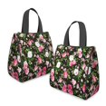 thumbnail image 2 of Pioneer Flower Floral Print Pattern Insulated Lunch Bag for Women & Adults,Large Portable Soft Cooler Lunch Bag,Thermal Food Storage Tote with Pearl Cotton,8.66L,8.75x5.75x9.5 Inch, 2 of 6