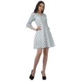thumbnail image 4 of Moomaya Robe Chemise en Crêpe Poly pour Femmes Manches à Volants Imprimées Tenue d'Été Décontractée, 4 of 4
