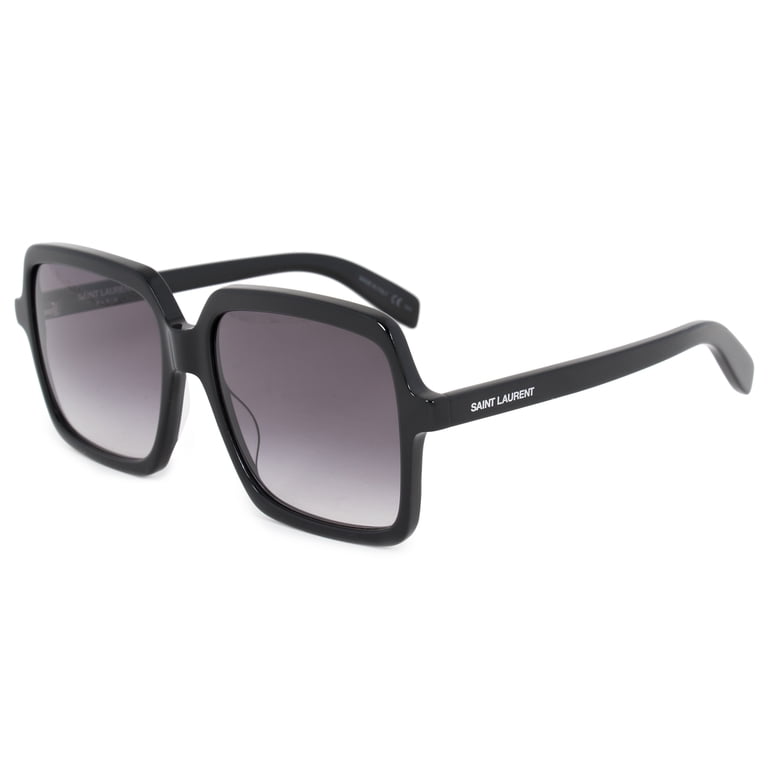 Saint Laurent SL174 001 Square Sunglasses - Black/Grey Saint Laurent SL 174 001 Square Black Sunglasses  main image 3