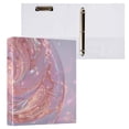 thumbnail image 3 of Transparent Pink Spiral 3 Ring Binders 1.5 inch Hardcover File Folders with Interior Pockets A4 Size Organizer for School Office Hospital, 3 of 8