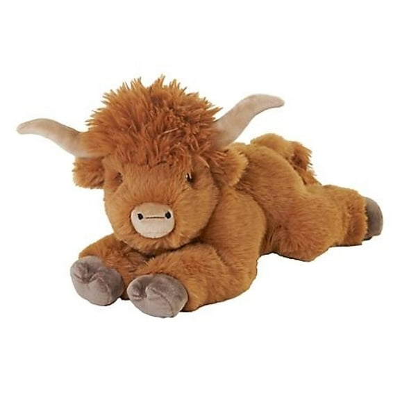 Wild Republic 28473 TRA Ecokins Highland Cow Stuffed Animal 12-Inch, Brown