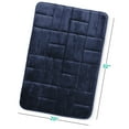 thumbnail image 2 of Clara Clark Bathroom Rugs, Velvet Memory Foam Bath Mat, Ultra Soft Non Slip and Absorbent - Tiled - Large - Navy, 2 of 6