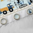 thumbnail image 4 of Homewish Equipment Truck Black Out Curtains,Kids Excavator Bulldozer Curtains Pack of 2 (42x63 Each),Yellow Blue Bedroom Curtains For Boys Teens,Breathable Home Decor, 4 of 6