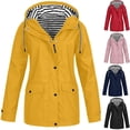thumbnail image 2 of Chubasquero impermeable con capucha y cortavientos - Azul Marino, 2 of 4