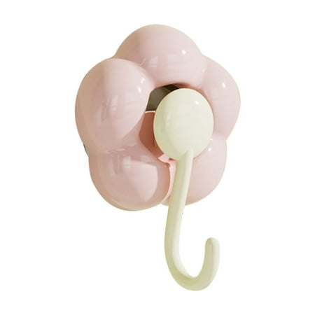 Sunflower Flower Washable Suction Cup Hooks Shaped Powerful Vacuum Reusable Wall Hangers for Room Kitchen Bathroom Organization Accessories 3.74X2.68X1.77 inch Pink