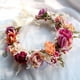 thumbnail image 2 of Boda floral guirnalda corona dama de honor rosa floral tocado con cinta accesorios para fotos, 2 of 5