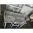 thumbnail image 4 of Moderno industrial 5-piece dining set para 4, featuring a blanca metal frame y a washed gris mesa top, ideal para para kitchens y dining rooms, 4 of 7