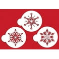 thumbnail image 2 of Designer Stencils Large Crystal Snowflakes Cake Stencils, Beige/semi-transparent, 2 of 4