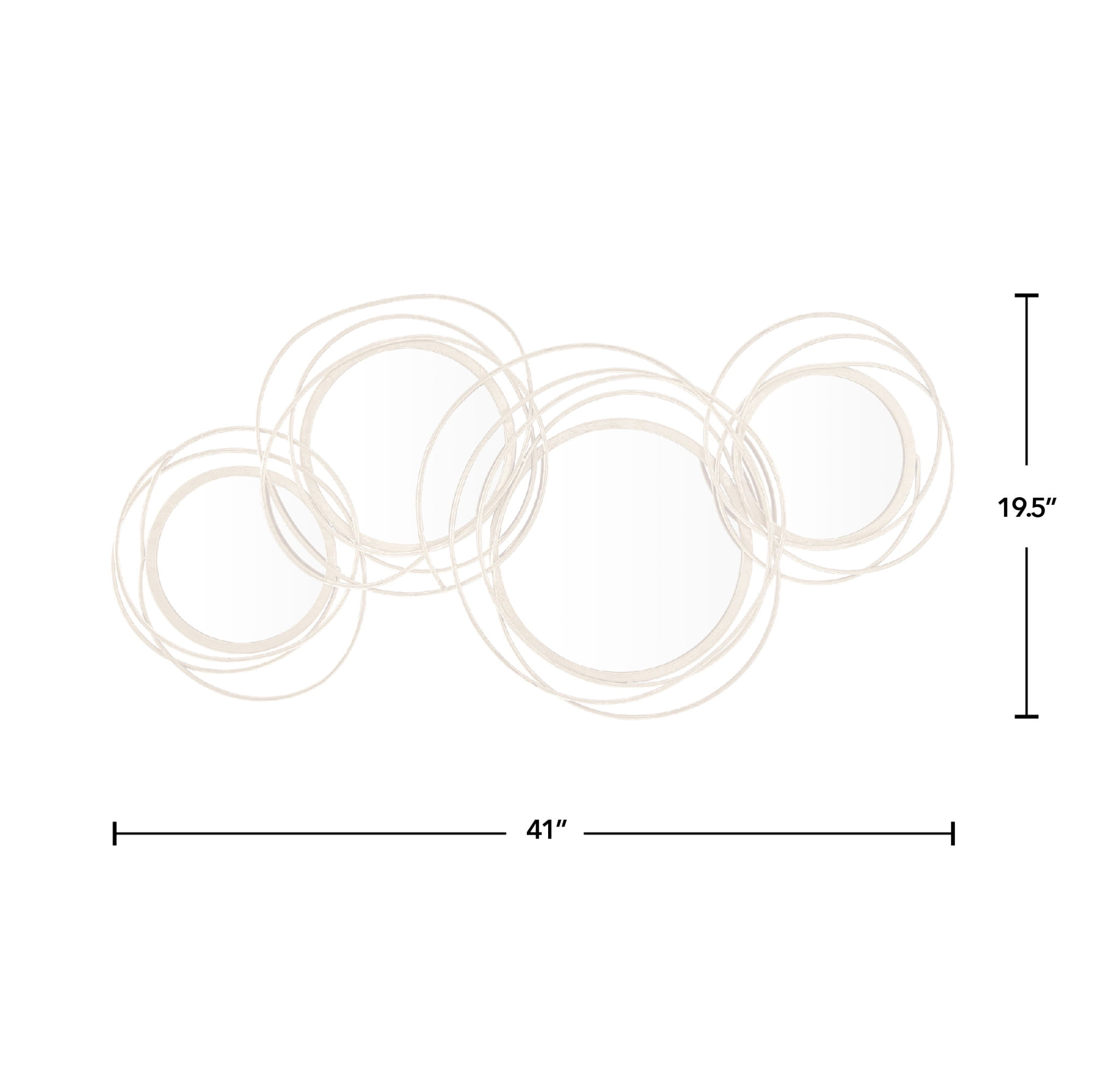 FirsTime & Co. Gold Gabrielle Swirl Mirror, Modern, Round, 41 x 2.75 x 19.5 in