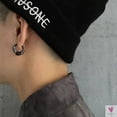 thumbnail image 4 of Punk/Rock Style Stainless Steel Hoop Earrings for Men/Women - Hip Hop Earrings for Men/Women, 4 of 13