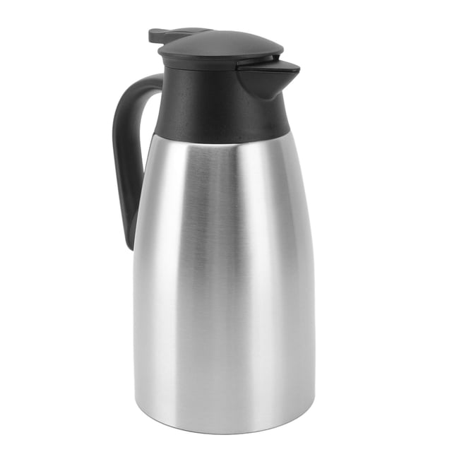 Thermal Carafe,Large Capacity Press Type Stainless Steel Thermal Carafe Thermal Coffee Carafe Smart Functionality
