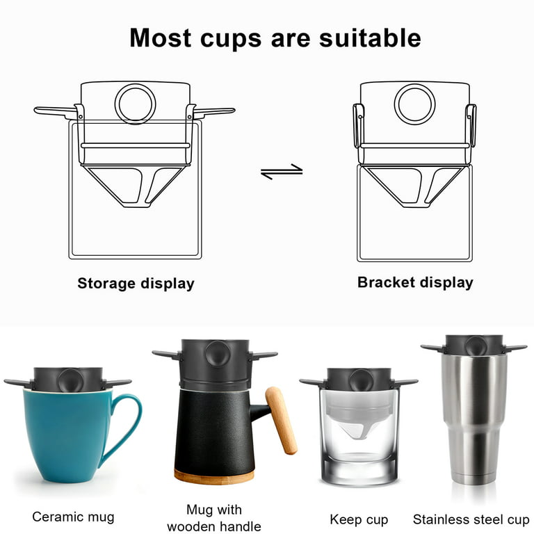Coffee Filter Screen Camping Stainless Steel Coffee Maker Tea Infuser  Portable Coffee Brewer Final Press Coffee Accessories