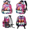 thumbnail image 4 of Robot Unicorn Attack Airport Backpack Preppy Cute Mini Shoulder School Backpack Lightweight with Adjustable Shoulder Strap Large Capacity Printed Design, 4 of 6