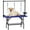 Blue, variant on 47 Inch Large Dog Grooming Table – Foldable Pet Grooming Station for Home & Salon, Adjustable Arm with Double Nooses, Mesh Tray, Sturdy H-Frame, Non-Slip Pink Desktop, For Large Dogs & Cats,