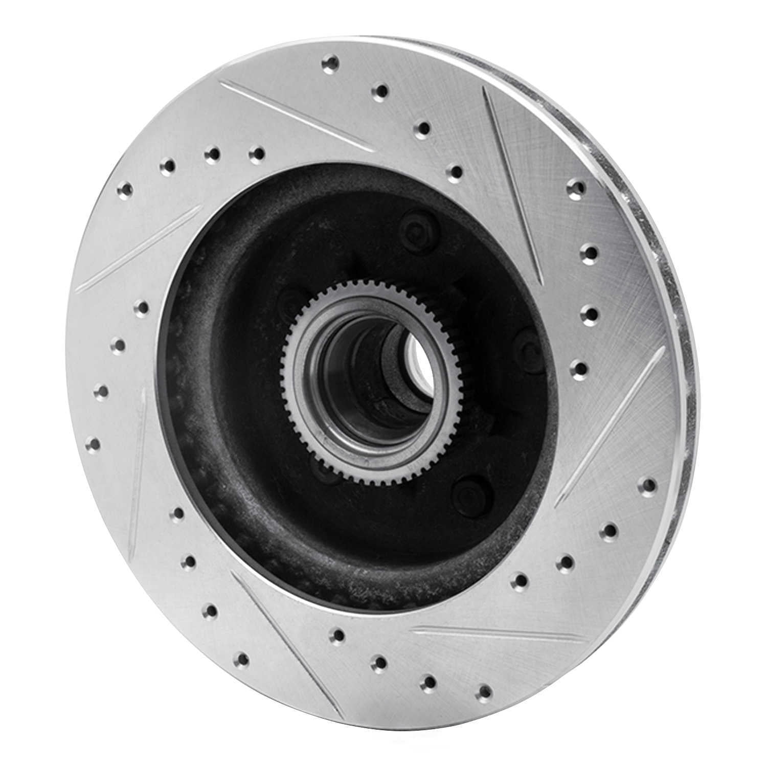 Dynamic Friction Company 631-48015L DFC Brake Rotor - Drilled And Slotted - Silver