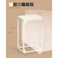 thumbnail image 3 of VASAGLE Mesa Auxiliar, Mesa de Sofá en Forma de C, Bandeja de TV, Marco de Metal, Salón, Dormitorio, Blanco Crema, 3 of 5