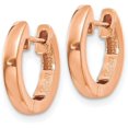thumbnail image 2 of Solid 14K Rose Gold Hinged Hoop Earrings - 13mm, 2 of 6