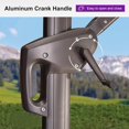 thumbnail image 2 of PURPLE LEAF 8' X 8' Cantilever Patio Umbrella with Base Included Square Umbrella with 360° Rotation and Aluminum Offset Hanging Outdoor Umbrella for Pool Garden Backyard Deck, Beige, 2 of 7