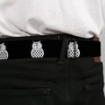 thumbnail image 4 of Buckle-Down Belt, Seatbelt Buckle Belt, Owls Black Whit, 34 to 52 Inches, 4 of 9