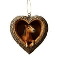 thumbnail image 2 of Luysn Heart-Shaped Animal Christmas Ornament for Christmas Tree,2D Flat Acrylic Forest Animal Hanging Woodland Pendant for Xmas Tree Decor, Animals Lovers Gift Home Party Decor Ornaments (1Pc/3Inch), 2 of 7